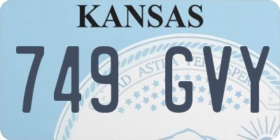 KS license plate 749GVY