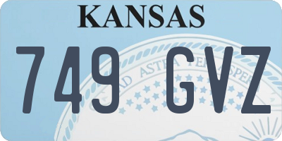 KS license plate 749GVZ
