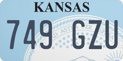 KS license plate 749GZU