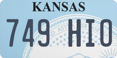 KS license plate 749HIO