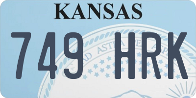 KS license plate 749HRK