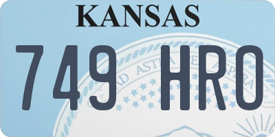 KS license plate 749HRO