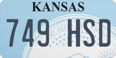 KS license plate 749HSD