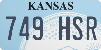 KS license plate 749HSR