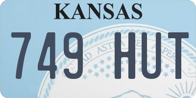 KS license plate 749HUT