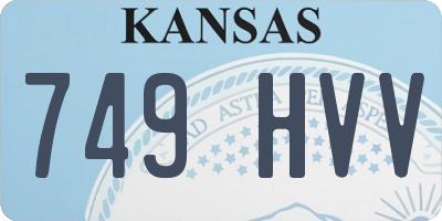 KS license plate 749HVV