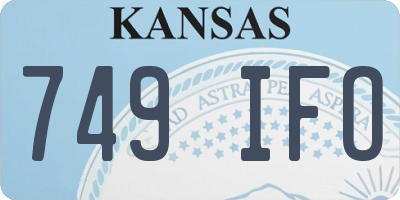 KS license plate 749IFO