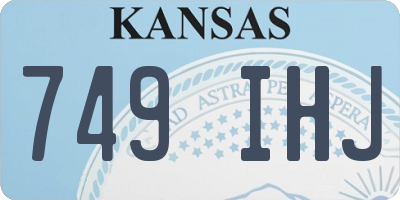 KS license plate 749IHJ