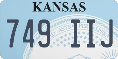 KS license plate 749IIJ