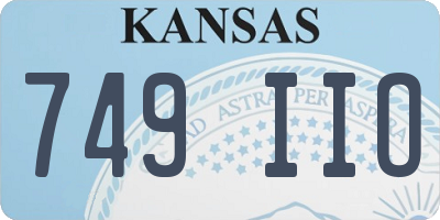 KS license plate 749IIO