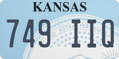 KS license plate 749IIQ