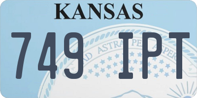 KS license plate 749IPT