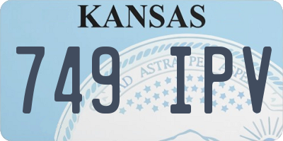 KS license plate 749IPV