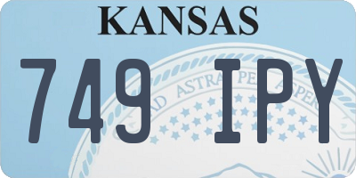 KS license plate 749IPY