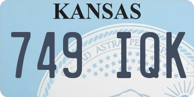 KS license plate 749IQK