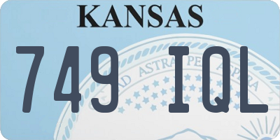 KS license plate 749IQL