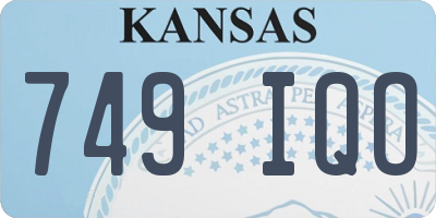 KS license plate 749IQO