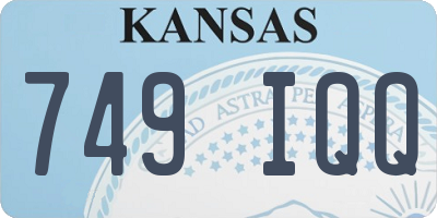 KS license plate 749IQQ