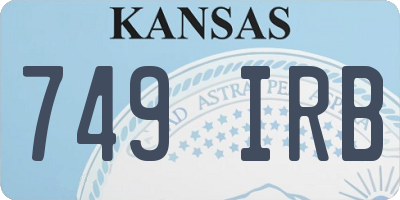 KS license plate 749IRB