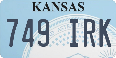 KS license plate 749IRK