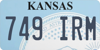 KS license plate 749IRM