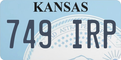 KS license plate 749IRP