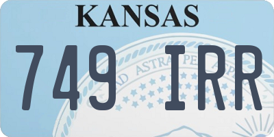 KS license plate 749IRR