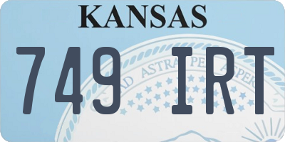 KS license plate 749IRT