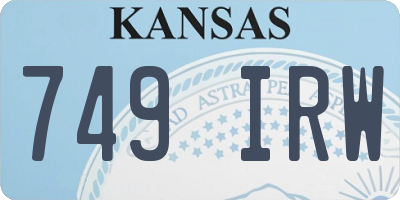 KS license plate 749IRW