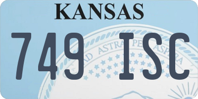KS license plate 749ISC