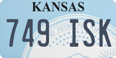 KS license plate 749ISK
