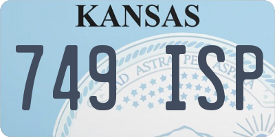 KS license plate 749ISP