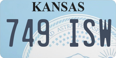 KS license plate 749ISW