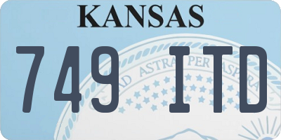 KS license plate 749ITD
