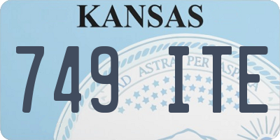 KS license plate 749ITE