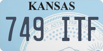 KS license plate 749ITF
