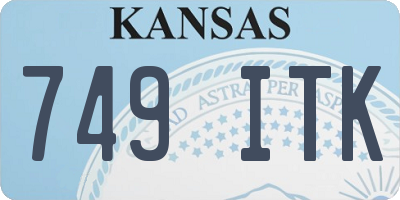 KS license plate 749ITK