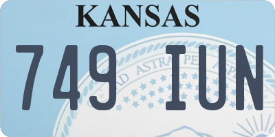 KS license plate 749IUN