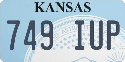 KS license plate 749IUP