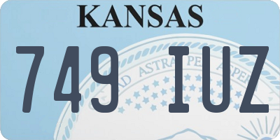 KS license plate 749IUZ