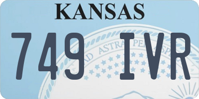 KS license plate 749IVR