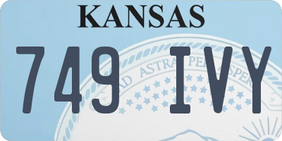 KS license plate 749IVY