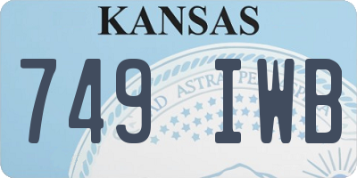 KS license plate 749IWB
