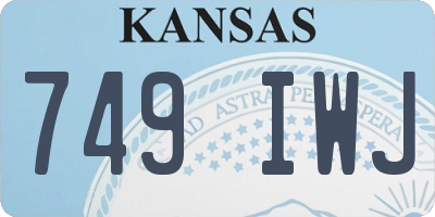 KS license plate 749IWJ