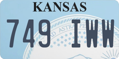 KS license plate 749IWW
