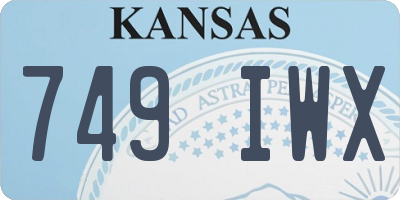 KS license plate 749IWX