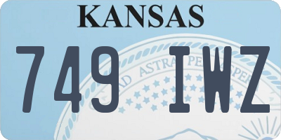 KS license plate 749IWZ