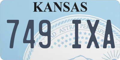KS license plate 749IXA