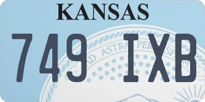 KS license plate 749IXB