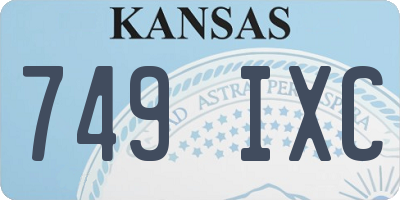 KS license plate 749IXC